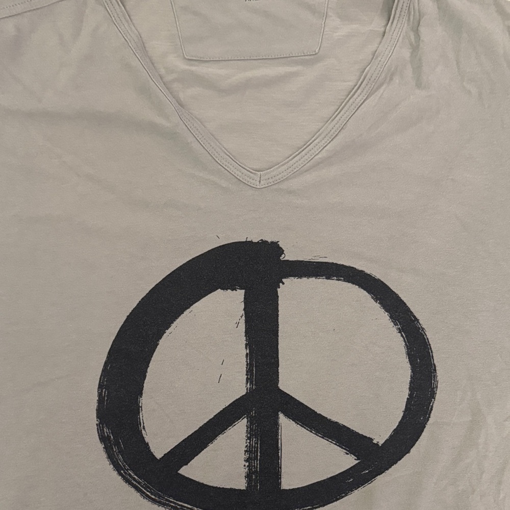 John‎ Varvatos Gray Peace Sign Tee